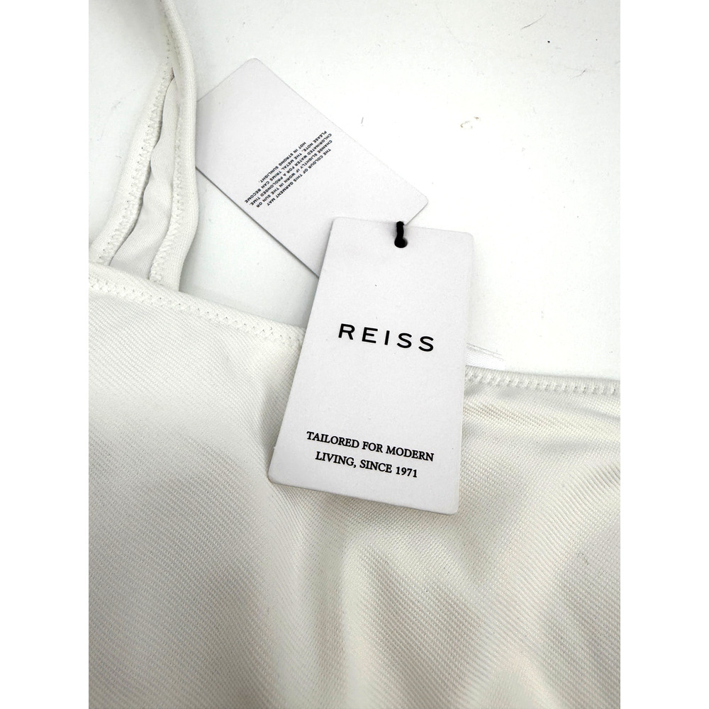 REISS Bethany White Asymmetric One Piece Swimsuit Size 2 NEW $150 Swim - Picture 3 of 9